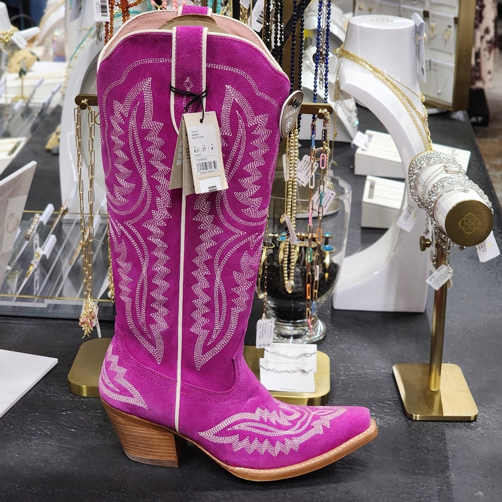 SOLDOUT Elsewhere Ariat - Women's Casanova Haute Pink Suede Boot Size - Picture 3 of 12